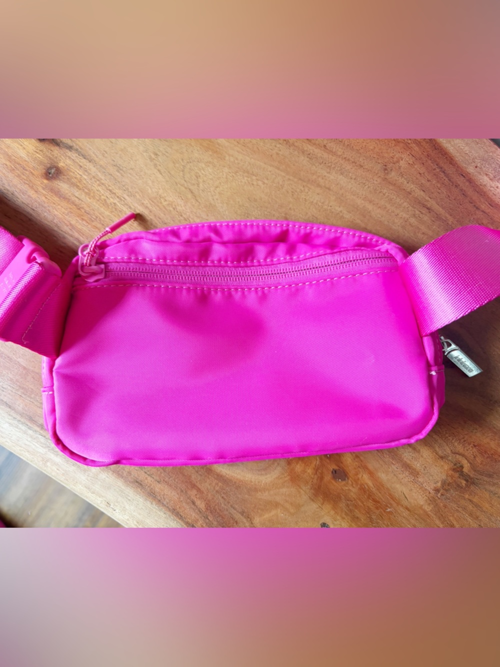 ♥️💖 Lululemon Everywhere Belt Bag 1L Sonic Pink Long Strap Bum Bag EUC - Picture 4 of 7